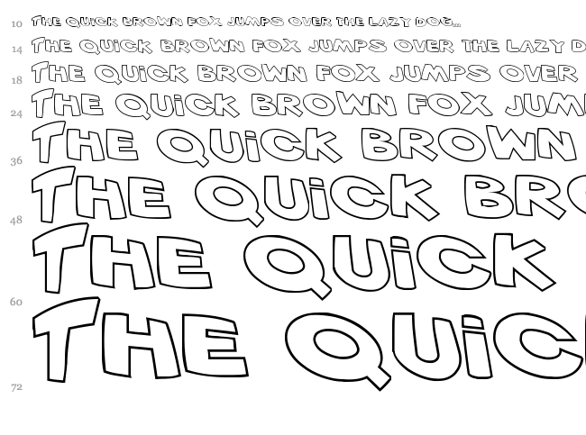VTC Scream it Loud font waterfall